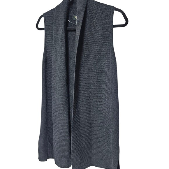 Cashmere Charter Club Luxury Womens Small Sleeveless Long Open Vest Sweater - Picture 6 of 16